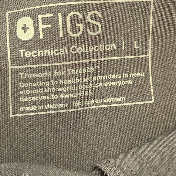 Women’s figs High Waisted Isabel Wide Leg Scrub Pants charcoal LG REG 1001567R - Picture 11 of 11